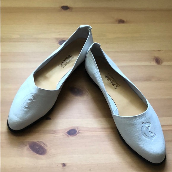 Calvin Klein Classifications leather Slip On Flats - Picture 1 of 5